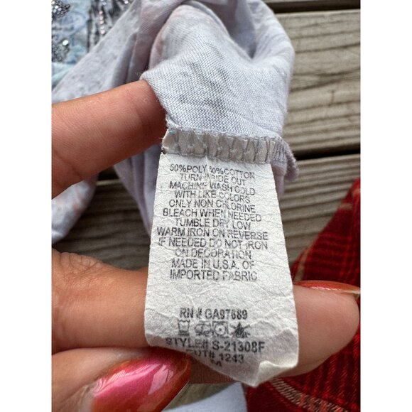 Maurices Long Sleeve "Affliction‎ Y2K Style " Angel Wings Long Sleeve Top Small - Picture 6 of 7